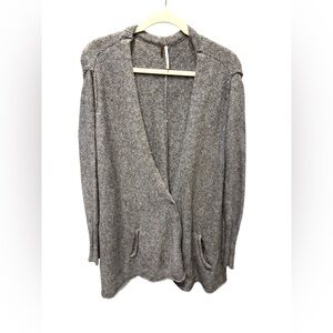 Free People Gray Women's Oversized Bohemian Cardigan Size Large